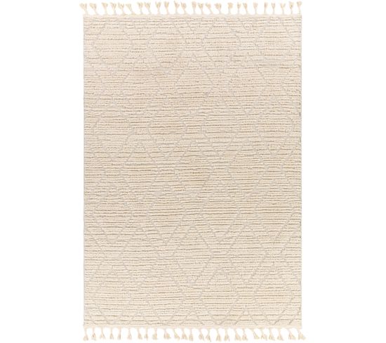 Tapis Berbère Ethnique Ivoire 160x213