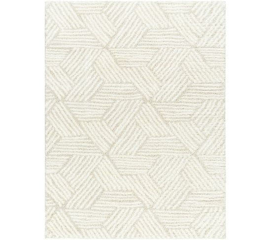 Tapis Shaggy Moderne Ivoire/beige 200x275