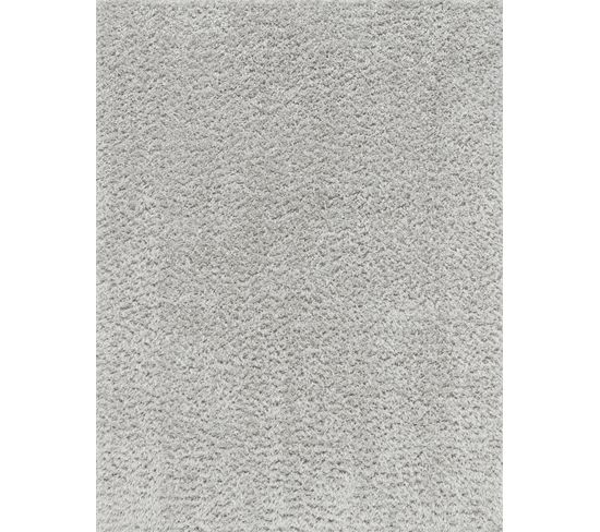 Tapis Shaggy Moderne Gris Clair 200x275