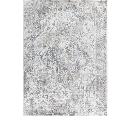 Tapis Vintage Oriental Blanc/gris 120x170