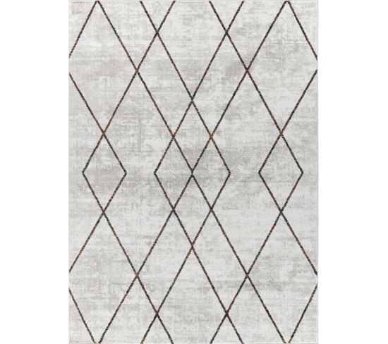 Tapis Scandinave Moderne Gris/orange 200x275