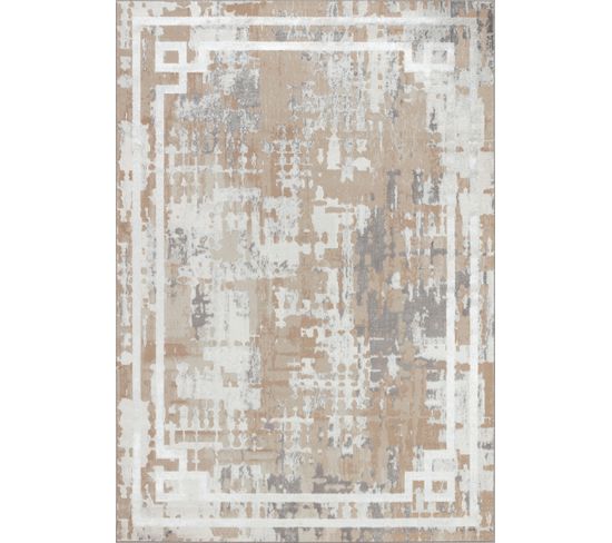 Tapis Abstrait Moderne Beige/blanc 120x170