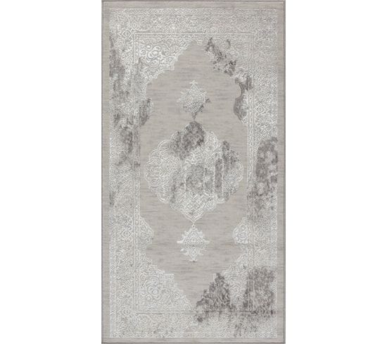 Tapis Vintage Oriental Blanc/gris 80x150