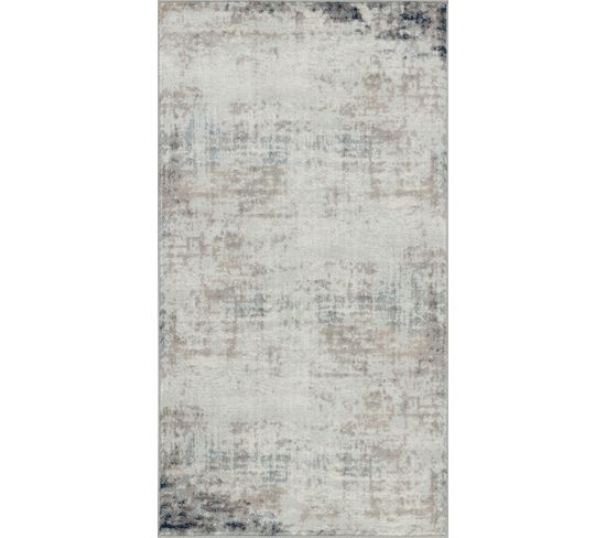 Tapis Abstrait Moderne Ivoire/gris/bleu 80x150