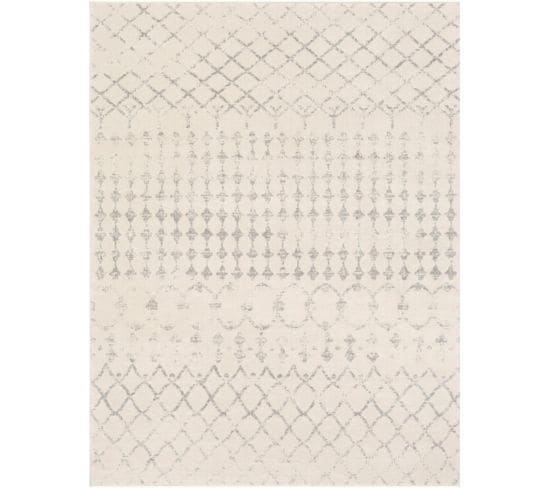 Tapis Berbère Ethnique Blanc/gris 120x170