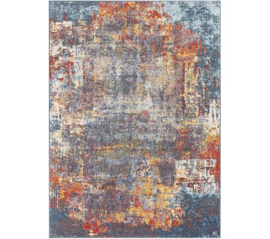 Tapis Abstrait Moderne Multicolore/bleu 120x170