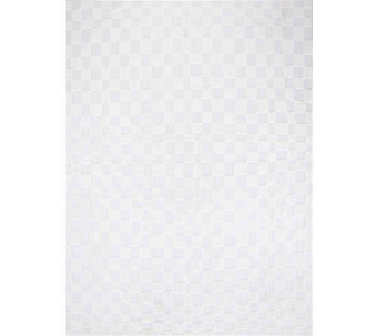 Tapis Scandinave à Carreaux Ivoire 200x275