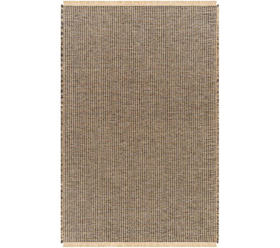 Tapis Bohème En Jute Marron Clair/noir 160x213