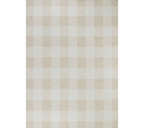 Tapis D'extérieur/intérieur à Carreaux Beige Clair/ivoire 200x275