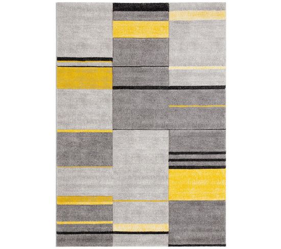 Tapis De Salon Yari En Polypropylène - Gris - 160x230 Cm