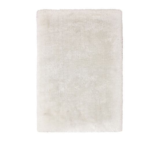 Tapis Shaggy Warmy En Polyester - Blanc - 120x170 Cm