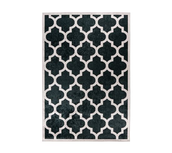 Tapis Moderne Dorothy En Polyester - Noir - 120x170 Cm