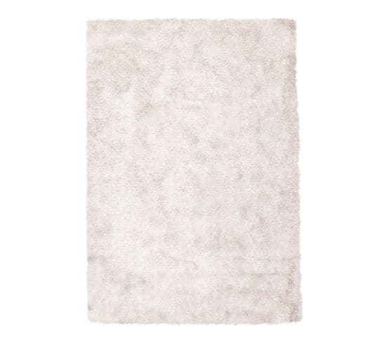 Tapis Shaggy Jewel En Polyester - Blanc Cassé - 230x330 Cm