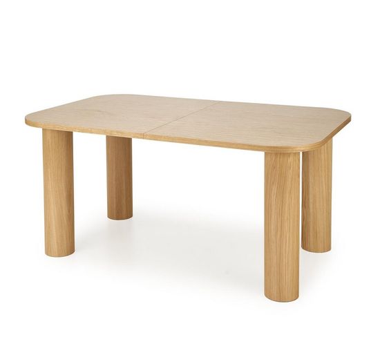 Table à Manger Extensible Plaquée Chêne 160-240cm Marthe