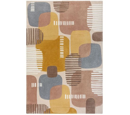 Tapis De Salon Moderne Pop Art En Polyester - Multicolore - 160x230 Cm