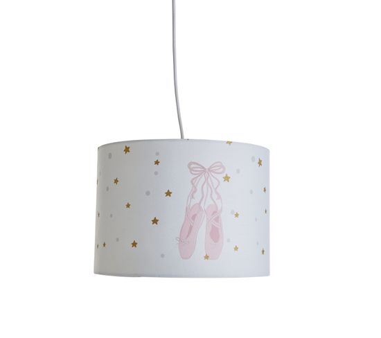 Suspension Ballerine Blanc Rose Luminaire Enfant But