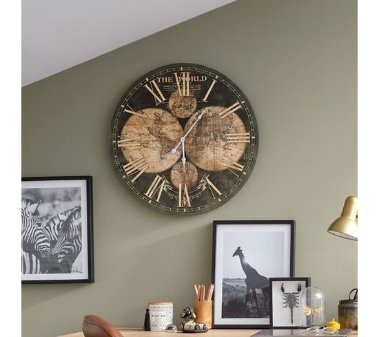 Horloge D.60 cm MAP Noir / Doré