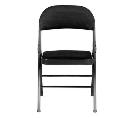 Chaise pliante H.78 cm SOREN Noir