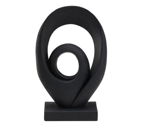 Statue bois noir H. 30 cm VIDYA Noir