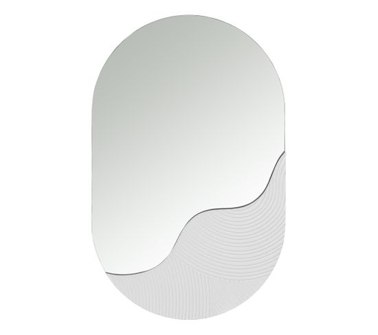 Miroir H. 38 cm VAGUE Blanc