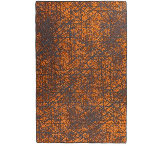 Tapis De Salon Kalev En Polyester - Orange - 160x230 Cm