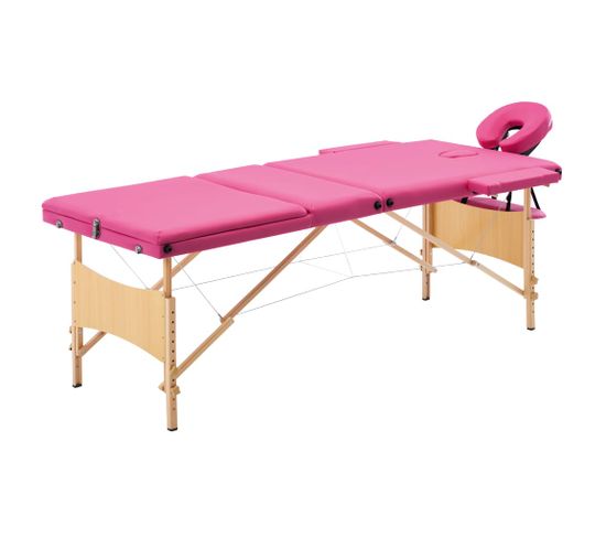 Table De Massage Pliable 3 Zones Bois Rose 02_0001838