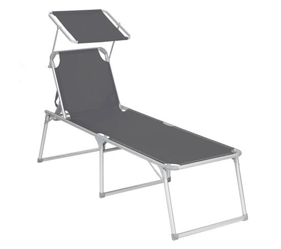 Chaise Longue Bain De Soleil Transat De Relaxation Grand Modèle 65 X 200 X 48 Cm Charge 150 Kg