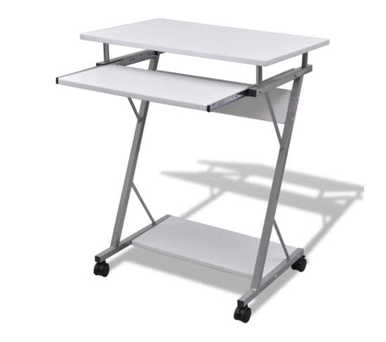 Bureau Table Meuble Travail Informatique Blanche Pour Ordinateur 0502140