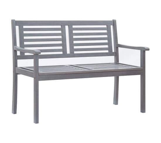 Banc De Jardin Meuble De Patio D'extérieur Terrasse 2 Places 120 X 60 X 89 Cm Gris Bois