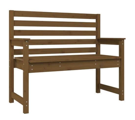 Banc De Jardin Meuble De Patio D'extérieur Terrasse 109 X 48 X 91,5 Cm Bois De Pin Massif Marron