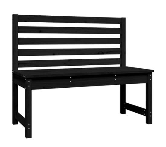 Banc De Jardin Meuble De Patio D'extérieur Terrasse 109 X 48 X 91,5 Cm Bois Massif De Pin Noir 02_