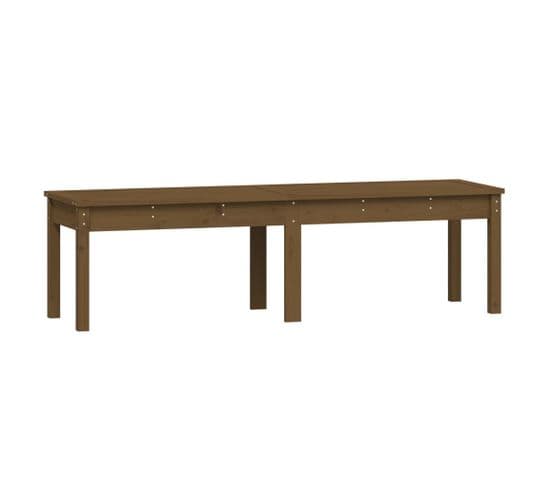 Banc De Jardin Meuble De Patio D'extérieur Terrasse à 2 Places 159,5 X 44 X 45cm Bois De Pin Marron