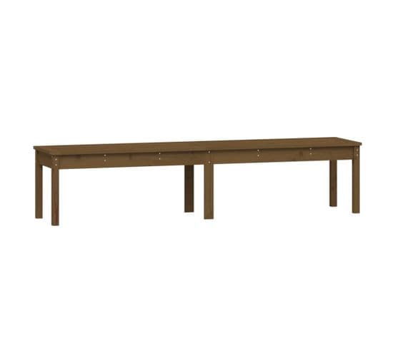 Banc De Jardin Meuble De Patio D'extérieur Terrasse à 2 Places 203,5 X 44 X 45cm Bois De Pin Marron