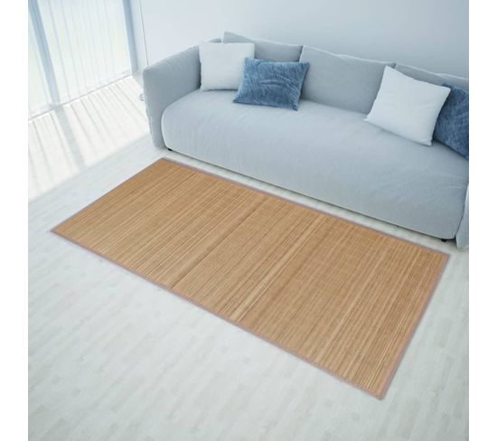 Tapis En Bambou 100 X 160 Cm Marron Dec023934