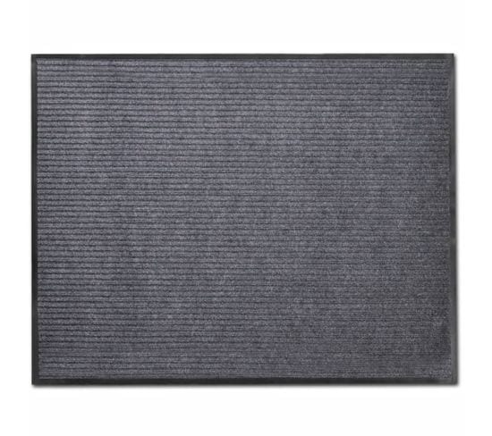 Tapis D'entrée Paillasson Pvc Gris 90 X 150 Cm Dec023123