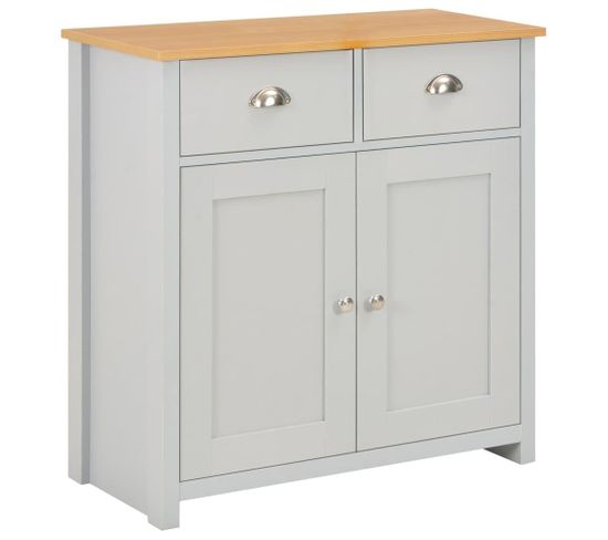 Buffet Bahut Armoire Console Meuble De Rangement Gris 79 Cm 4402263