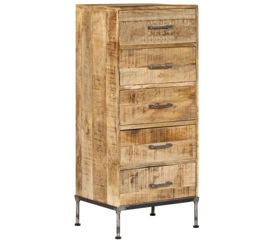 Buffet Bahut Armoire Console Meuble De Rangement Coffre à Tiroirs 106 Cm Bois De Manguier Massif 44