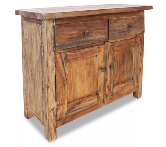 Buffet Bahut Armoire Console Meuble De Rangement Bois De Récupération Massif 75 Cm 4402019