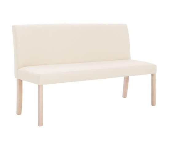 Banquette Meuble Banc 139 5 Cm Crème Polyester 3002060