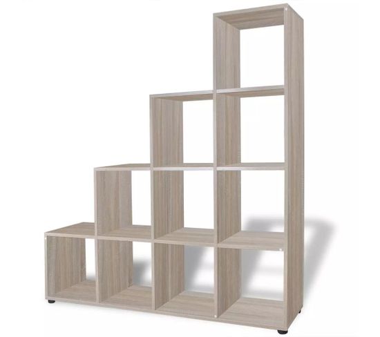 Étagère Armoire Meuble Design Bibliothèque/étagère 142 Cm Couleur De Chêne Beige 2702014/2