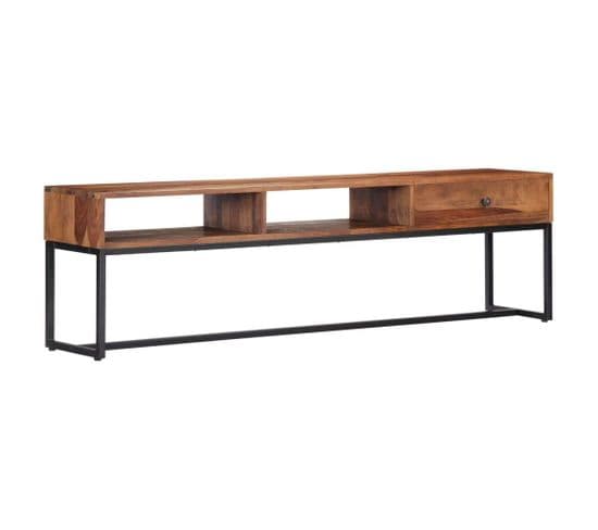 Meuble Télé Buffet TV Télévision Design Pratique 160 Cm Bois De Sesham Massif 2502079