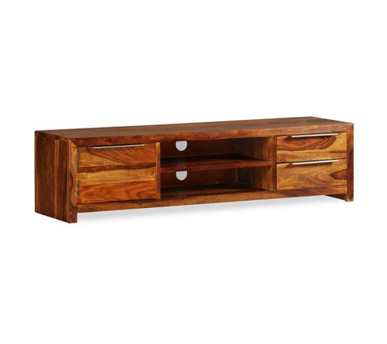 Meuble Télé Buffet TV Télévision Design Pratique Bois Massif De Sesham 120 Cm 2502175