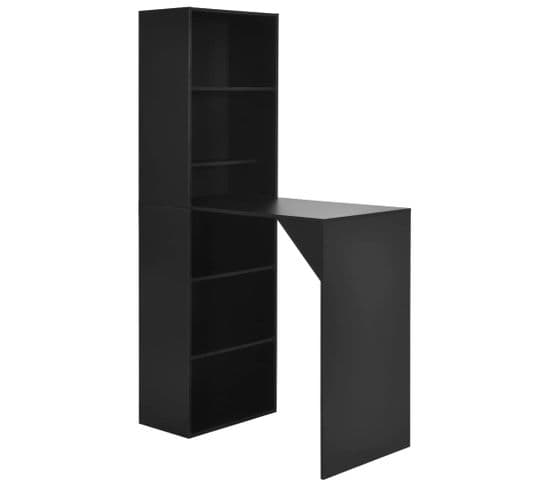 Table Haute Mange Debout Bar Bistrot Avec Armoire Noir 200 Cm 0902044