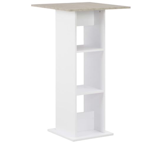 Table Haute Mange Debout Bar Bistrot Blanc 110 Cm 0902060