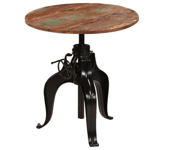 Table Haute Mange Debout Bar Bistrot Bois De Récupération Massif 75 Cm 0902074