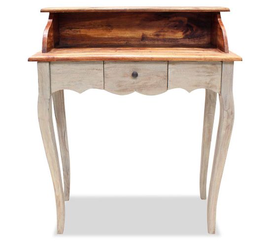 Bureau Table Meuble Travail Informatique Bois De Récupération Massif 80 X 40 X 92 Cm 0502097