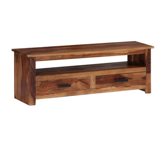 Meuble Télé Buffet Tv Télévision Design Pratique 118 Cm Bois De Sesham Massif 2502277