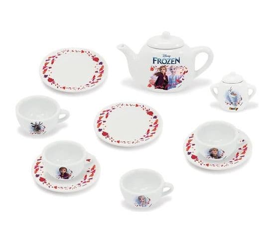 La Reine Des Neiges - Dinette Porcelaine - Jouet Pour Enfant - 12 Accessoires