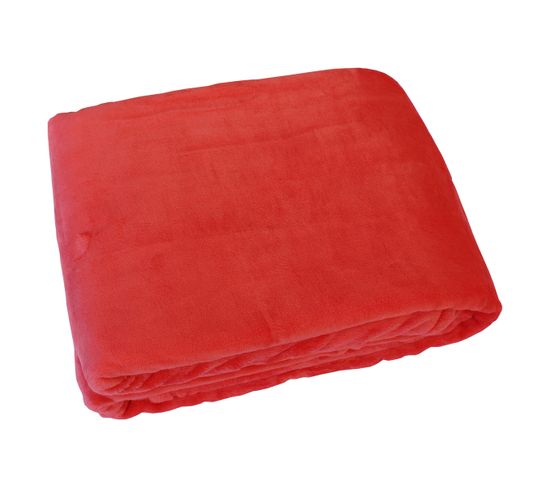 Plaid Velvet Corail 150 X 200 Cm Rouge