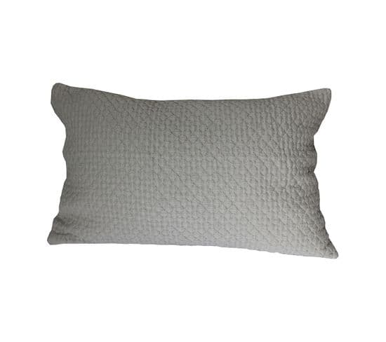 Housse De Coussin Brooklyn Ficelle 40 X 60 Cm Gris Clair